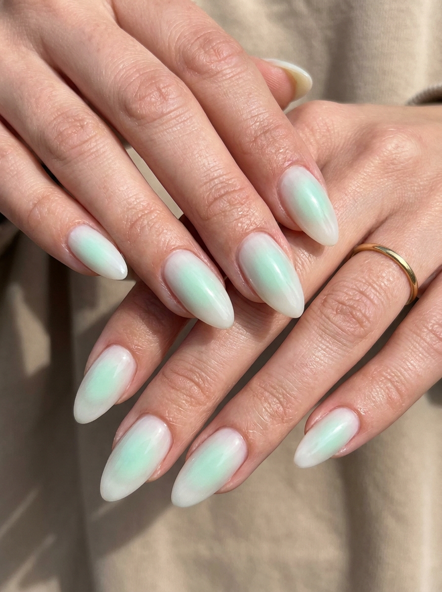 Mint Aura Nails